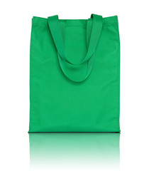 green shopping fabric bag