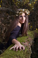 witch in dark forest