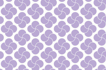 Purple colored shapes on white background seamless pattern