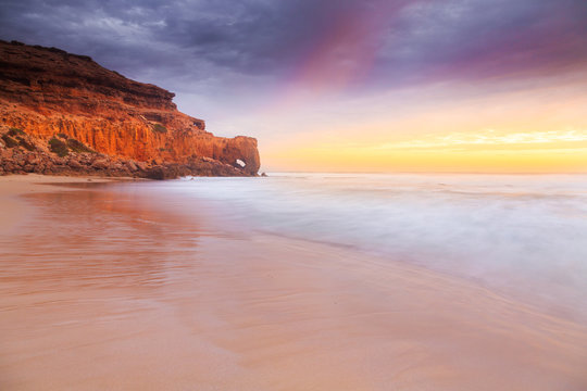 Sunset on the coast at Venus Bay. South Australia.