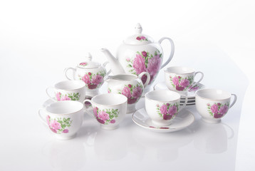 Obraz na płótnie Canvas tea sets. tea sets on a background