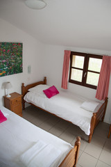 Two single bed in a beautiful house for holidays