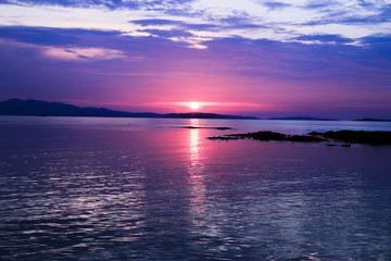 Fototapeta premium sunset above the sea