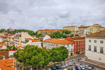 Fototapeta na wymiar Lisbon, Portugal panoramic view
