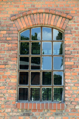 Window in an old brick wall