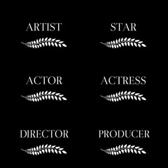 Film Stars Laurels Black and White 2