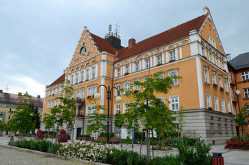 Fototapeta na wymiar Town hall in the Czech Teschen (Czech Republic) 