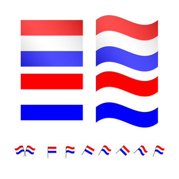 Netherlands Flags EPS 10