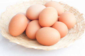 eggs on white background.