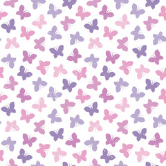 seamless hipster background butterflies light purple pink