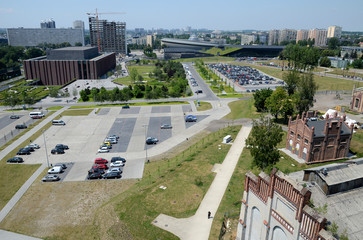 Fototapeta na wymiar View of the city (Katowice in Poland)