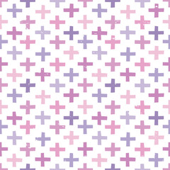 seamless hipster crosses background pattern light purple pink