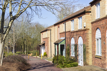 Spring view at Two Mile Ash area in Milton Keynes, England