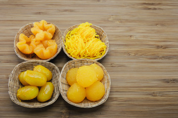 Auspicious traditional Thai desserts are also known as 