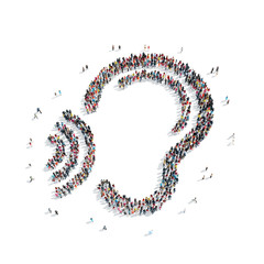 group  people shape  ear