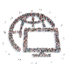 group  people  shape  Globe monitor