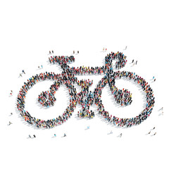 group  people  shape  bicycle