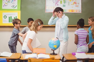 Pupils running wild in classroom