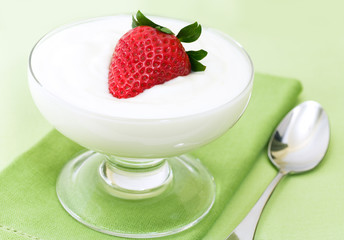 Yogurt and Juicy Strawberry
