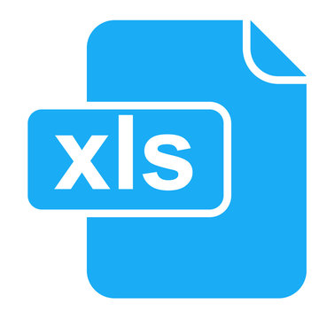Icono documento extension xls azul