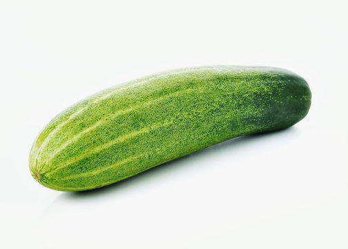 Fresh cucumber isolated on white background