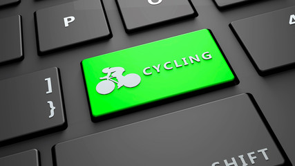 Fototapeta premium cycling keyboard key