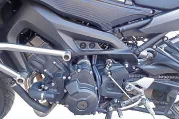 Fototapeta na wymiar motorcycle chrome metal grille