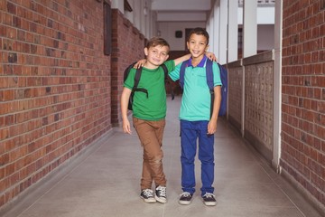 Smiling happy students looking at the camera