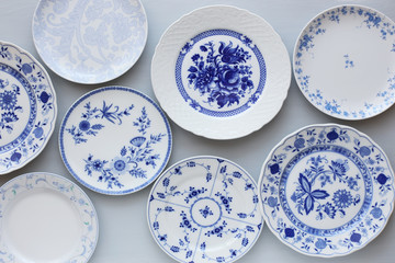 Vintage blue plates - 89378560
