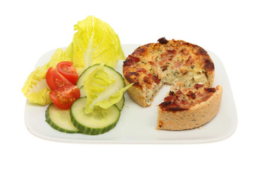 Quiche and salad