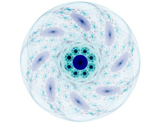fractal radial pattern on the subject of science, technology and design