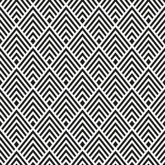 Abstract Seamless Black and White Art Deco Vector Pattern