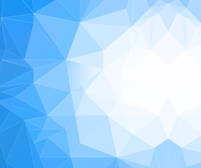 Blue abstract geometric rumpled triangular low poly style  illustration graphic background