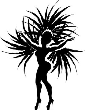 recommend clip art: silhouette of samba dancer