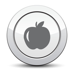 organic food design. silver button