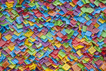 Fototapeta na wymiar colourful messages on wall