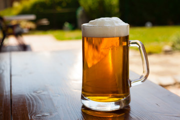 Glass of beer.