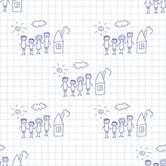 Seamless colorful vector pattern. 