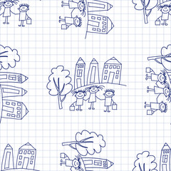 Seamless colorful vector pattern. 