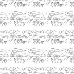 Fototapeta premium Seamless colorful vector pattern.