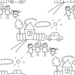 Seamless colorful vector pattern.