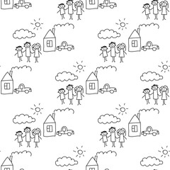 Seamless colorful vector pattern.