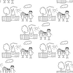 Seamless colorful vector pattern.