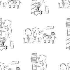 Fototapeta premium Seamless colorful vector pattern.