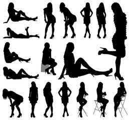 sexy woman silhouettes