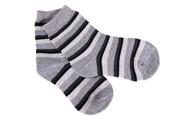 Children's socks isolated on white background