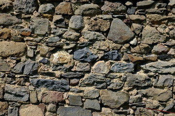 Fence wall of natural stones