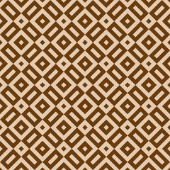 Seamless brown abstract geometric pattern