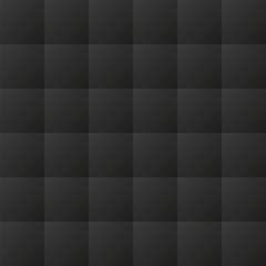 Seamless black padded upholstery vector pattern texture