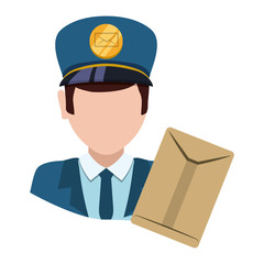 Delivery postman design.